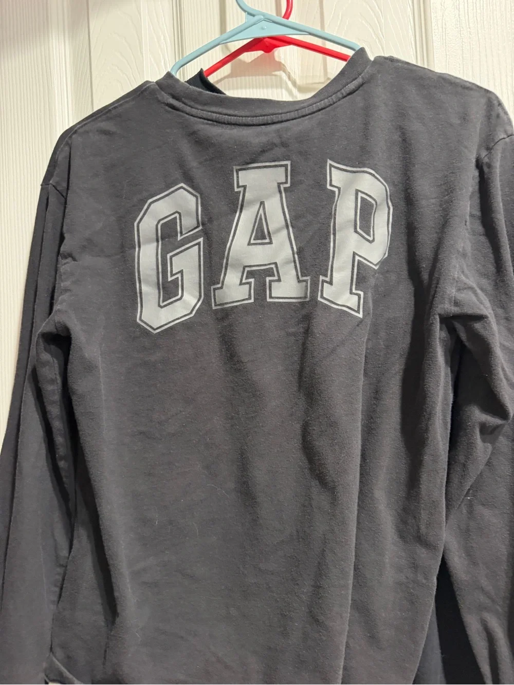 GAP Black Long-Sleeve Tee with Colorful Classic Character Faces